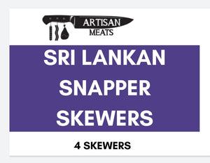 Srilankan Red Snapper Skewers (4pc)