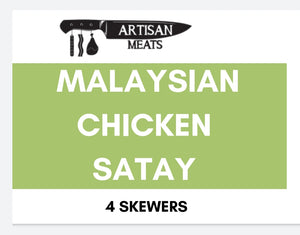 Malaysian Chicken Satay Skewers (4pc)