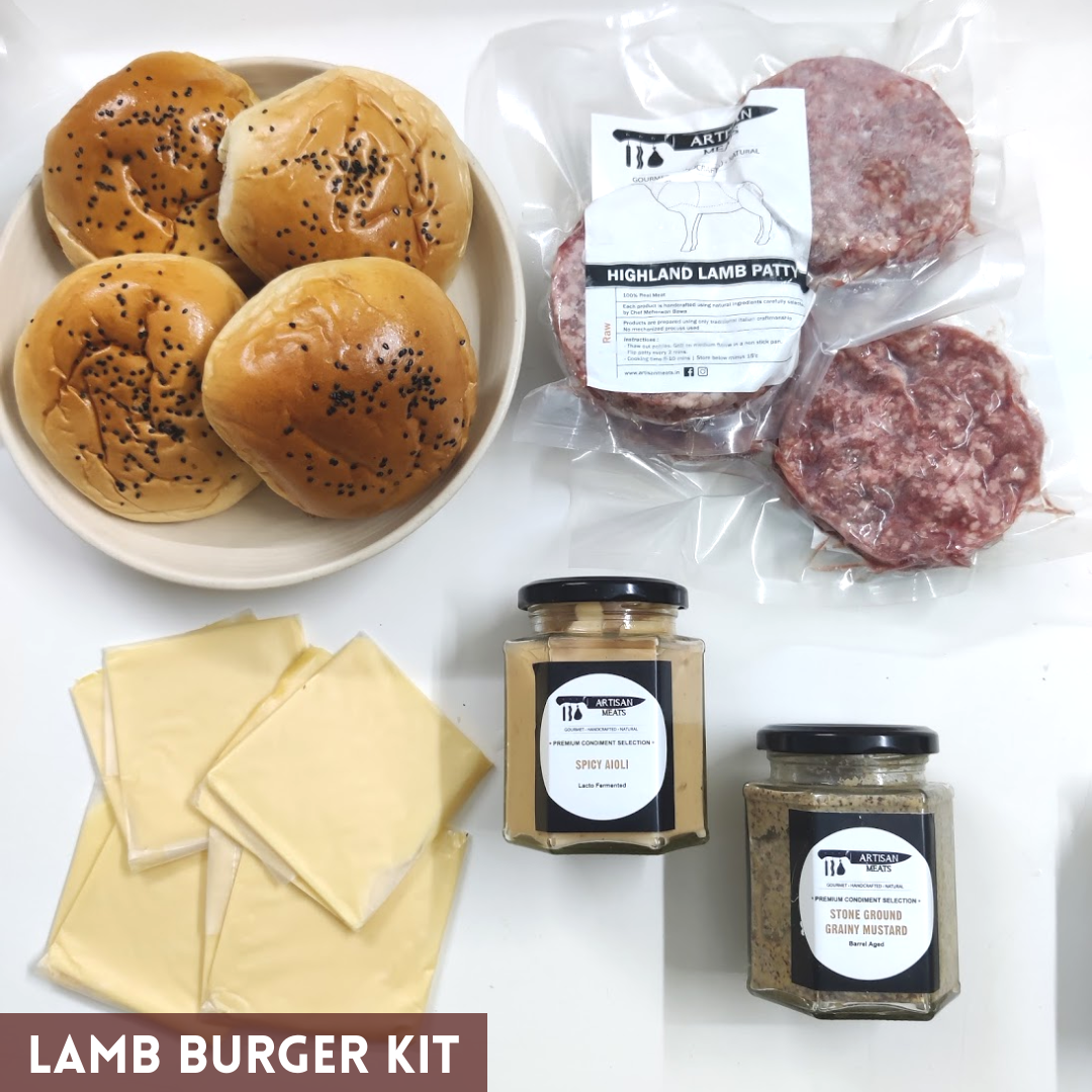 Lamb Burger Kit- 4 burgers